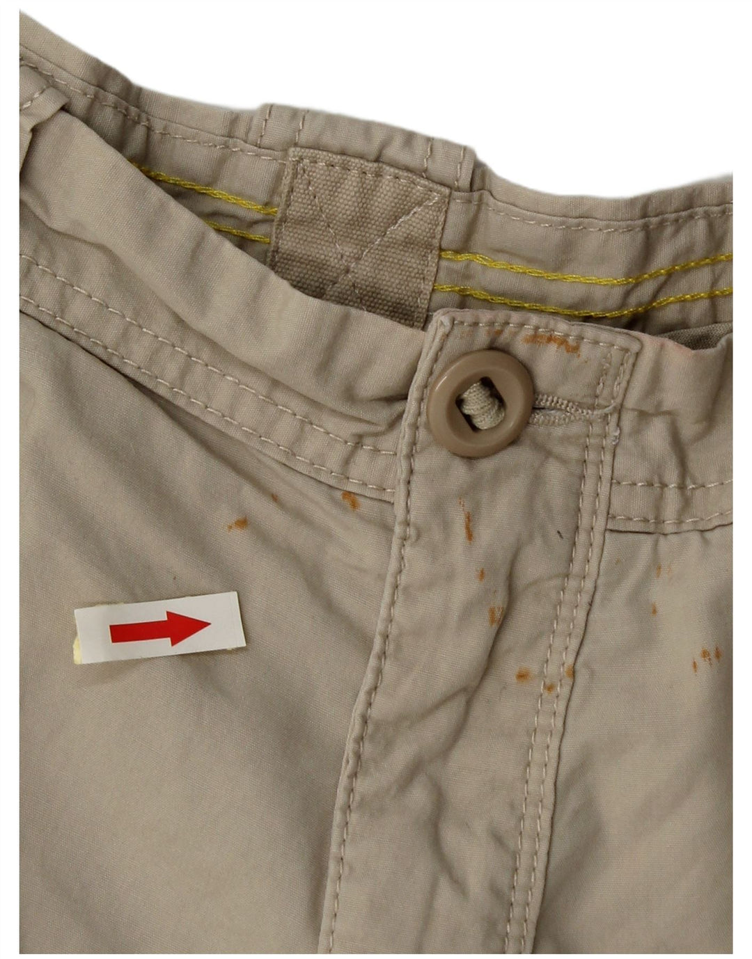 Marks & Spencer Herre Blue Harbor Cargo Shorts W36 Stor Beige Bomuld