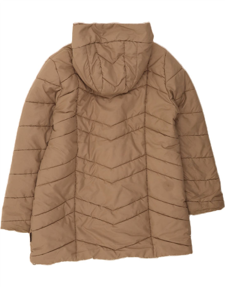 JACK WOLFSKIN Womens Hooded Padded Coat UK 18 XL  Grey Polyester Vintage Jack Wolfskin and Second-Hand Jack Wolfskin from Messina Hembry 