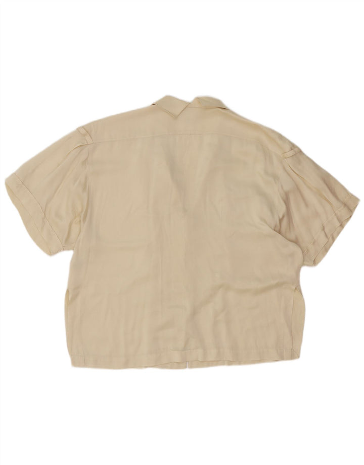 Claude Montana Dame Kortærmet Bluse US 6 Medium Off White