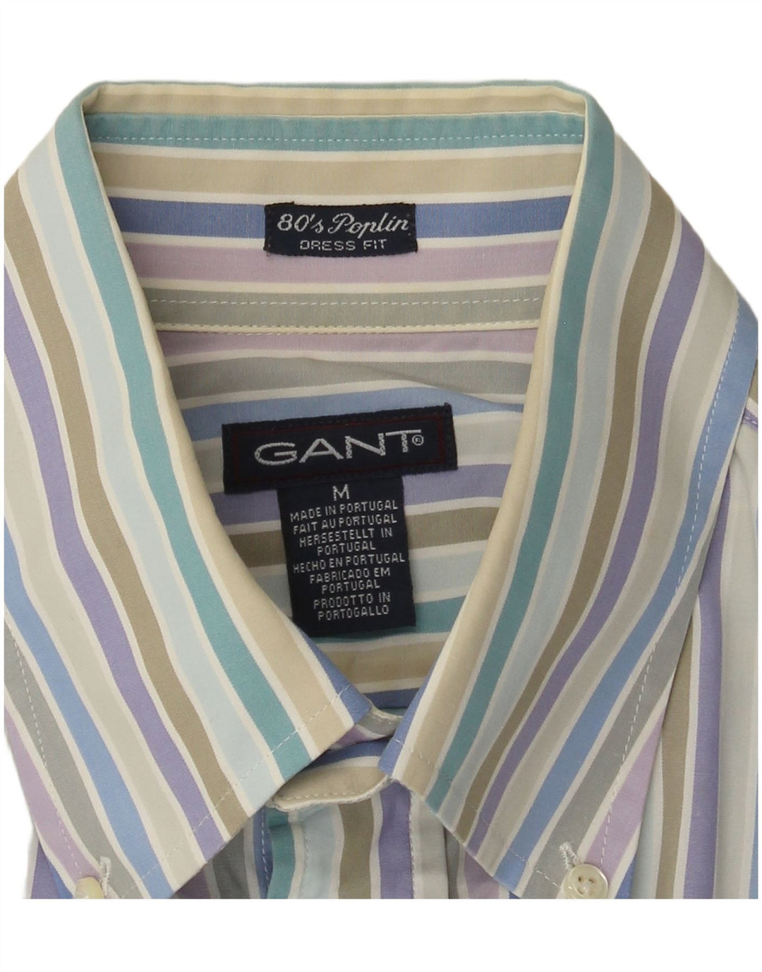 Gant Herre Dress Fit skjorte Medium Flerfarvet stribet bomuld