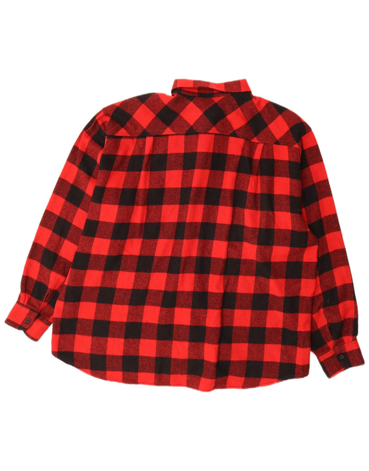 Colombus Herre Overshirt Flanellskjorte XL Rød Gingham Polyester