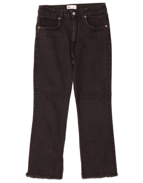Zara Womens Cropped Jeans EU 40 Medium W30 L24 Sort