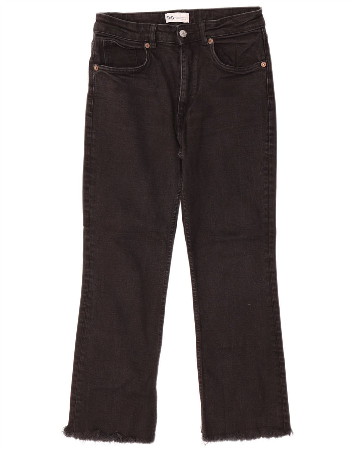 Zara Womens Cropped Jeans EU 40 Medium W30 L24 Sort