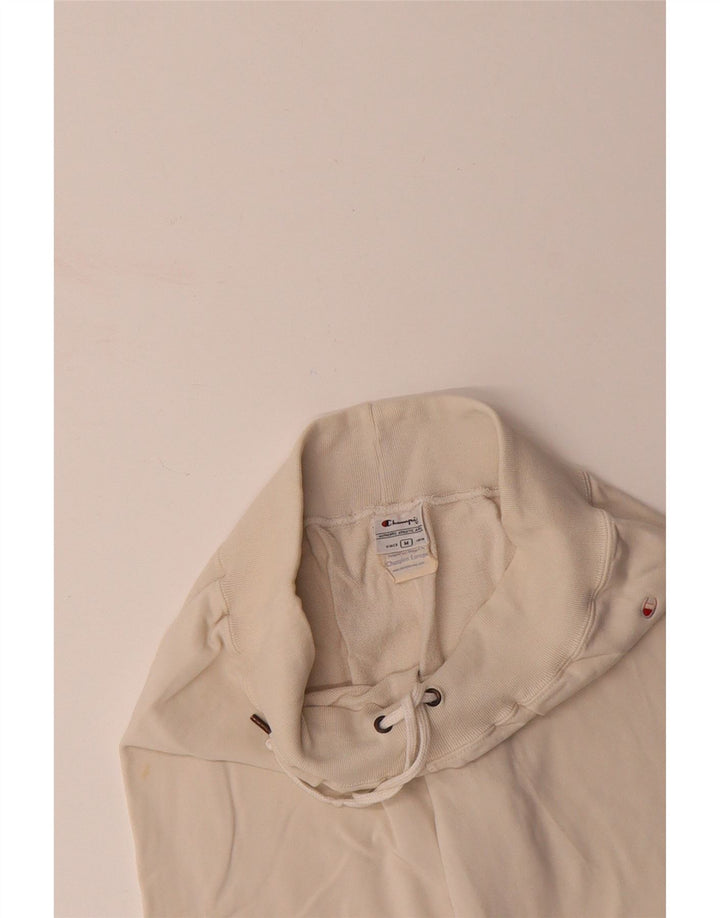CHAMPION Womens Tracksuit Trousers UK 12 Medium  Off White Cotton