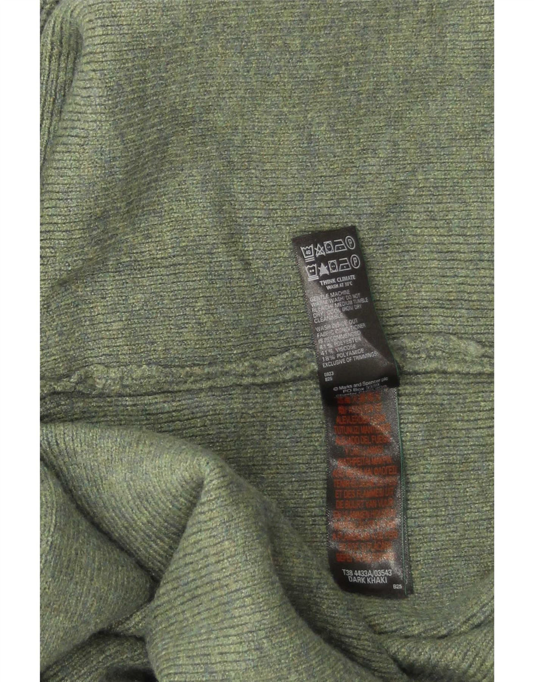 Marks & Spencer Dame Longline Åben Cardigan Sweater UK 16 Large Khaki