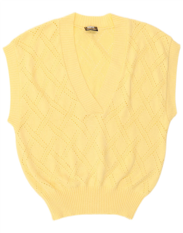 Golden Gate Dame Vest Tank Top Størrelse 44/46 Stor Gul Retro