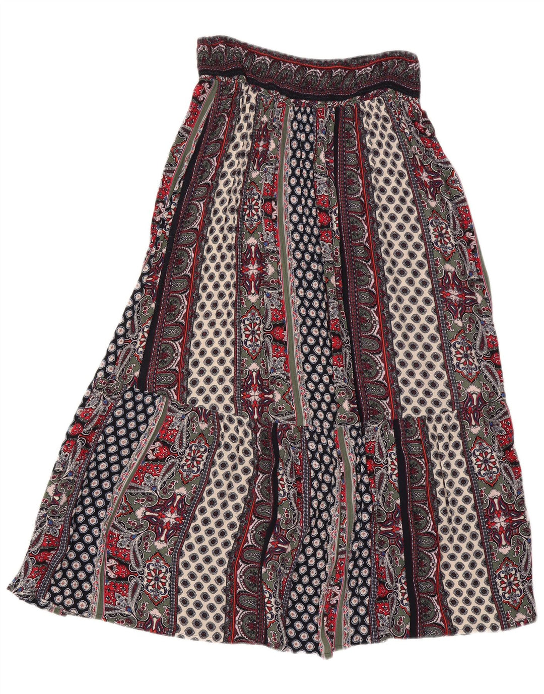 Monsoon Womens Gypsy Skirt Medium W30 Multicolored Patchwork Viscose