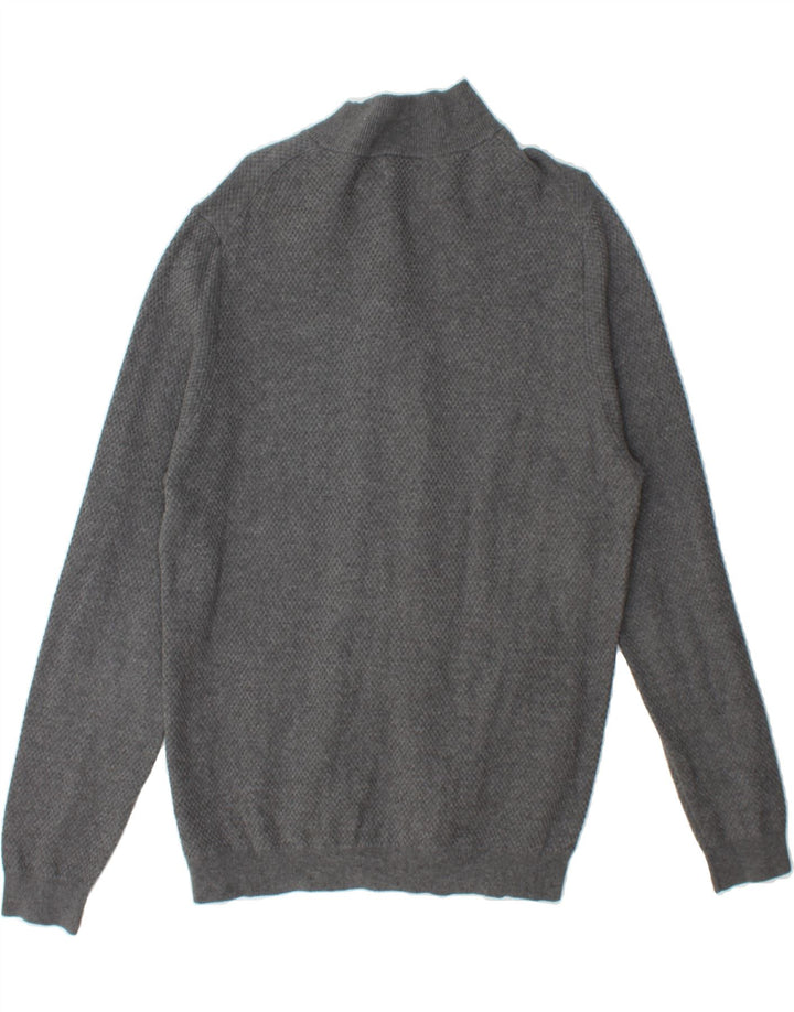 MASSIMO DUTTI Womens Cardigan Sweater UK 14 Large Grey Cotton Vintage Massimo Dutti and Second-Hand Massimo Dutti from Messina Hembry 