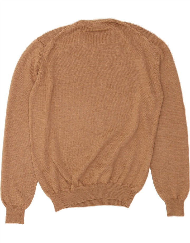 TRUSSARDI Mens Crew Neck Jumper Sweater XL Brown Virgin Wool Vintage Trussardi and Second-Hand Trussardi from Messina Hembry 