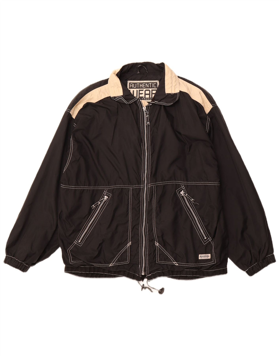 AUTENTISK Herre Loose Fit Utility Jacket UK 38 Medium Black