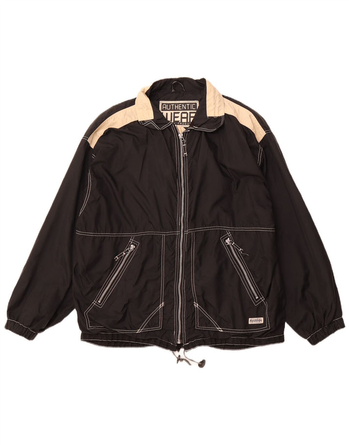 AUTENTISK Herre Loose Fit Utility Jacket UK 38 Medium Black