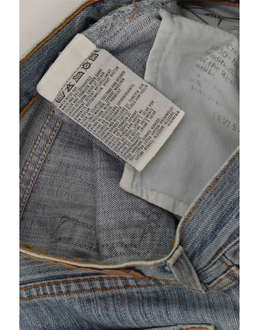 Levi's Dame 595 Straight Jeans W27 L32 Blå Bomuld