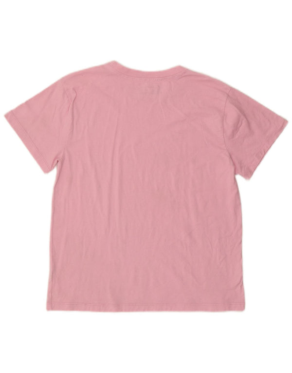 Champion Dame T-Shirt Top UK 12 Medium Pink Bomuld