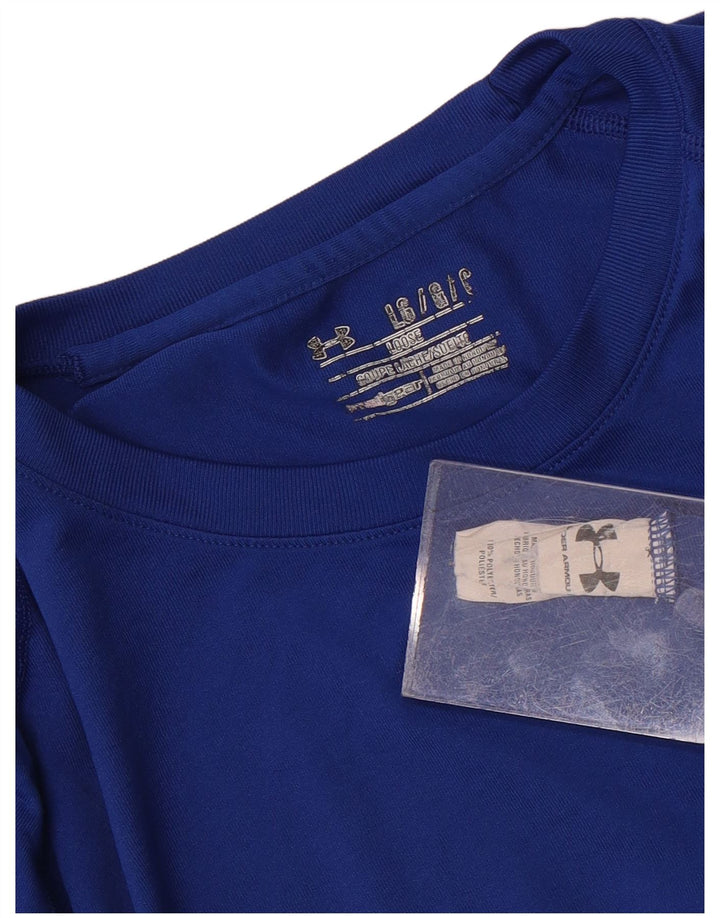 Under Armour Herre T-Shirt Top Stor Blå Polyester