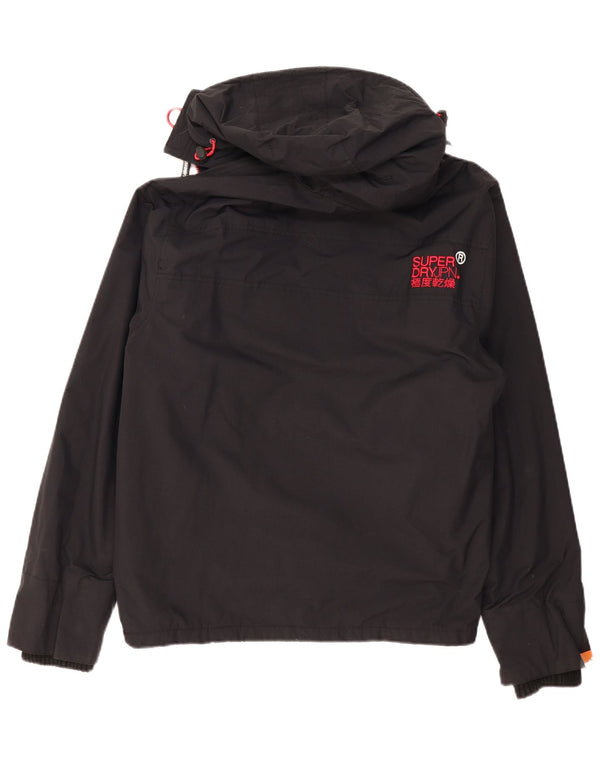 SUPERDRY Dame Windcheater Hættevindjakke UK 20 2XL Sort