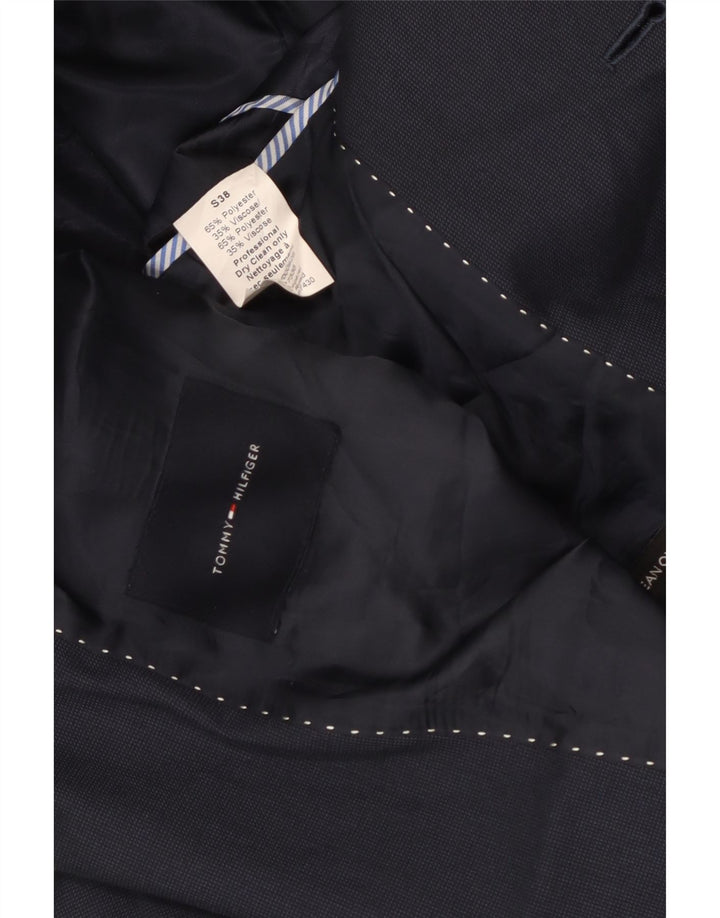Tommy Hilfiger Herre Short 2 Button Blazer Jacket UK 38 Medium Navy Blue