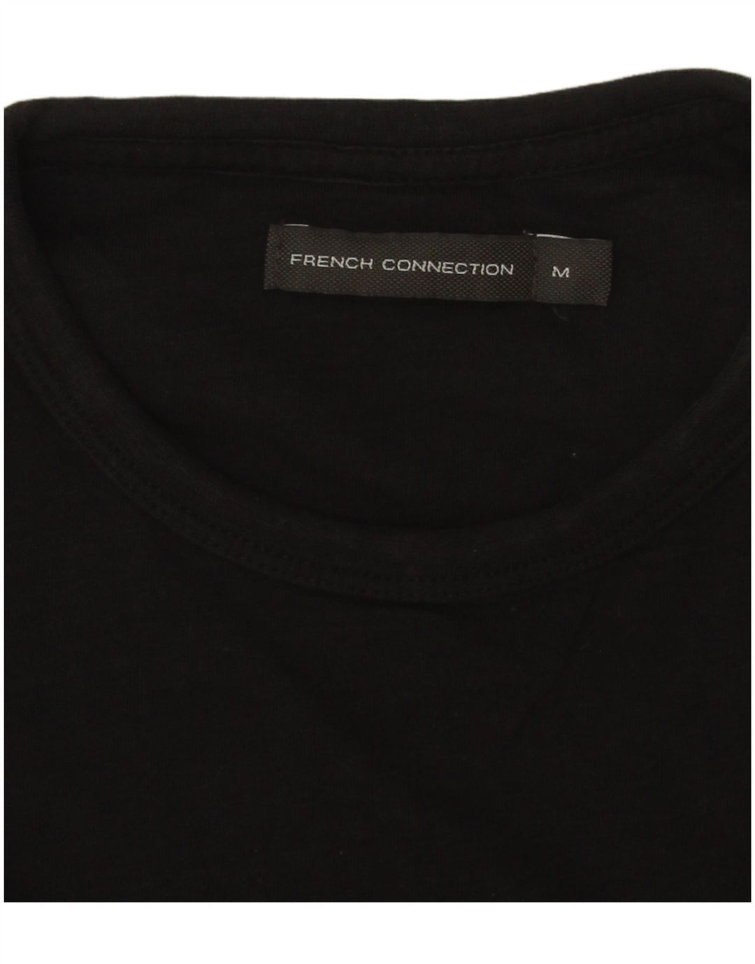 French Connection Herre T-Shirt Top Medium Sort Bomuld