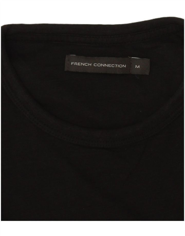 French Connection Herre T-Shirt Top Medium Sort Bomuld