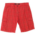 Navigare Herre Cargo Shorts W41 XL rød ternet bomuld