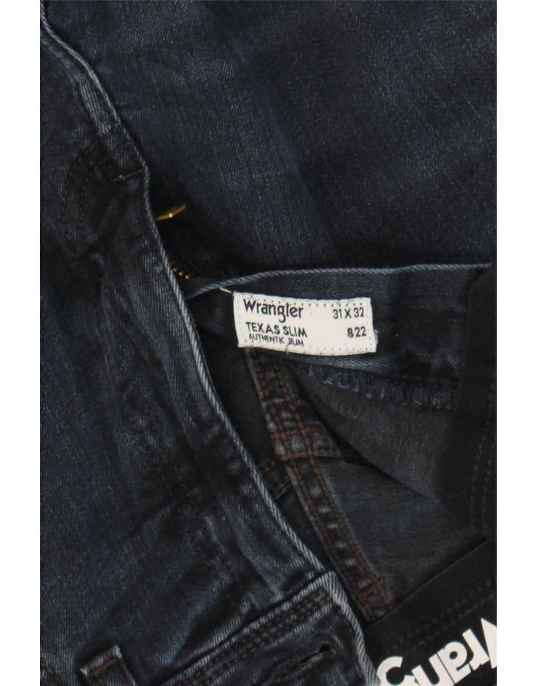 Wrangler Herre Texas Slim Jeans W31 L32 Marineblå Bomuld