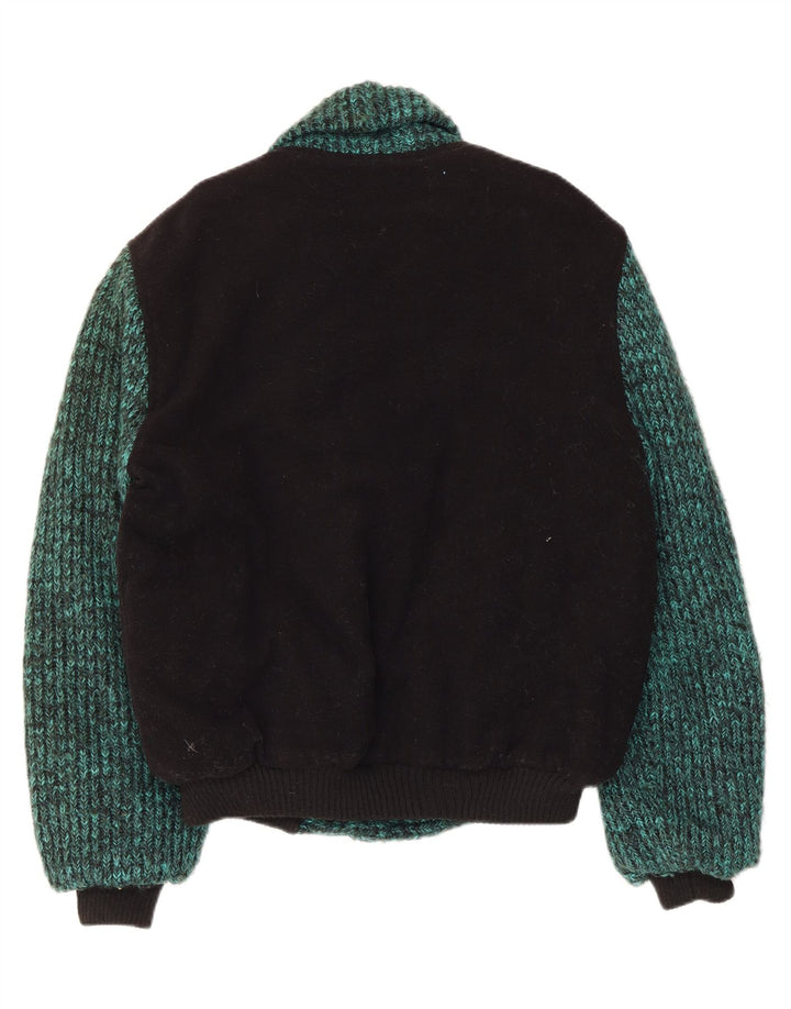 Vintage Strik Bomber Jacket UK 38 Medium Green Colourblock