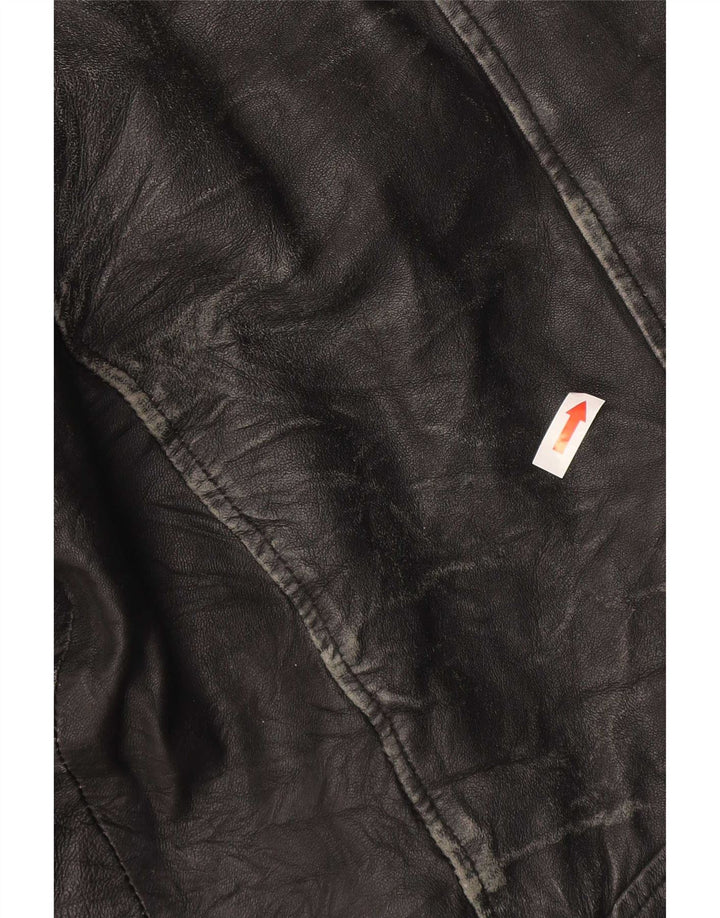 Jack & Jones Herre Læder Racer Jakke UK 36 Lille Sort