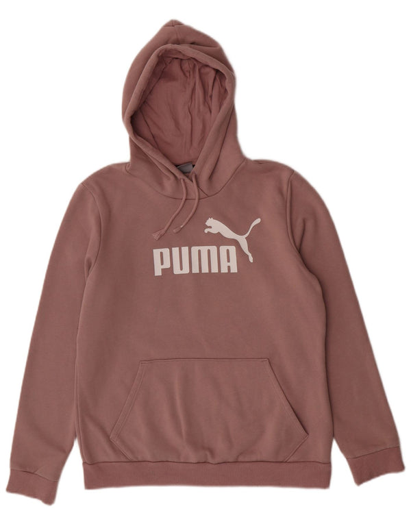 Puma Graphic Hoodie Jumper UK 14 Medium Pink Bomuld