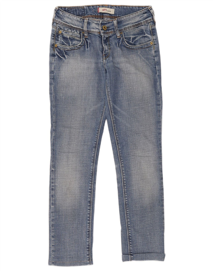 Levi's Dame 571 Slim Jeans W27 L34 Blå Bomuld