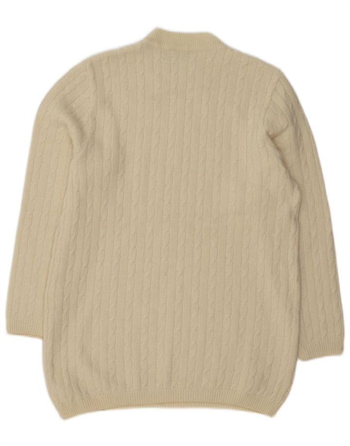 Rasica Dame sweater med rund hals EU 38 Medium Off White Lammeuld