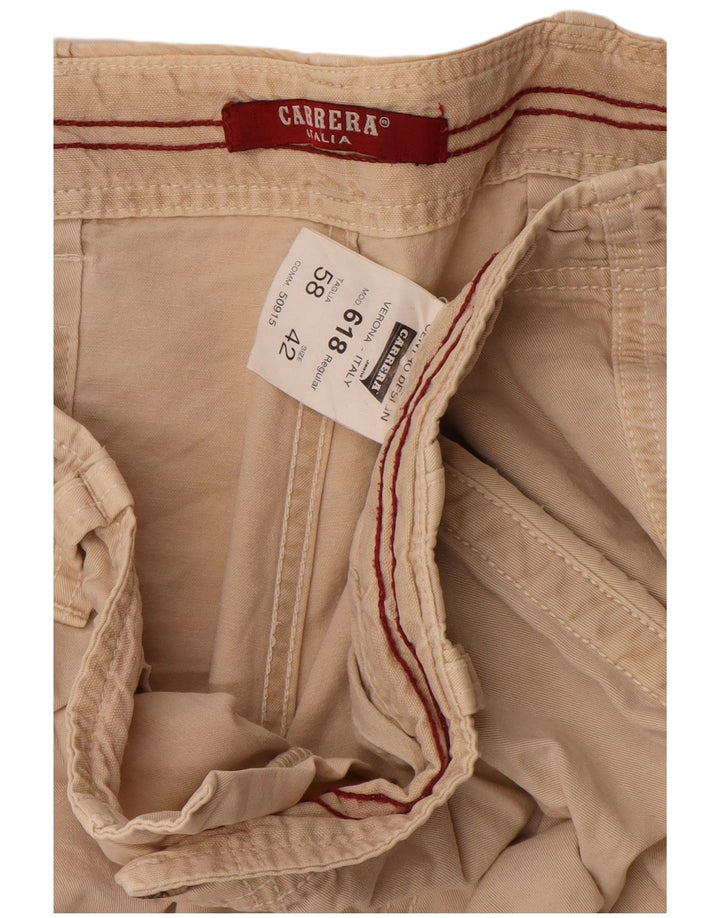 CARRERA Herre 618 Cargo Shorts W42 2XL Beige Bomuld