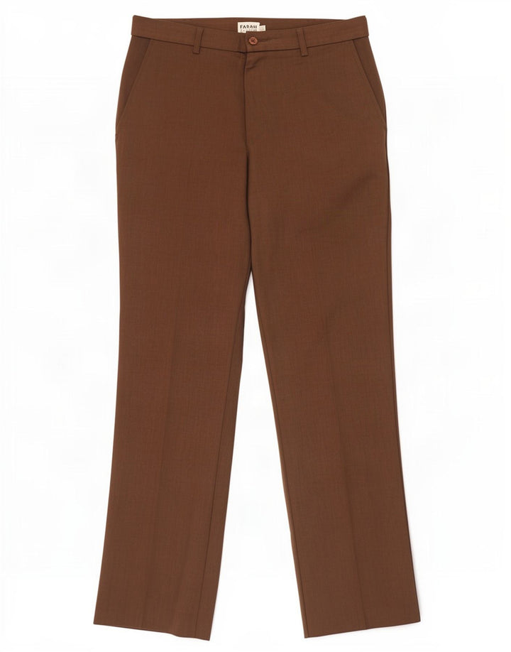 Farah Straight Casual Bukser til mænd W34 L33 Brun Polyester