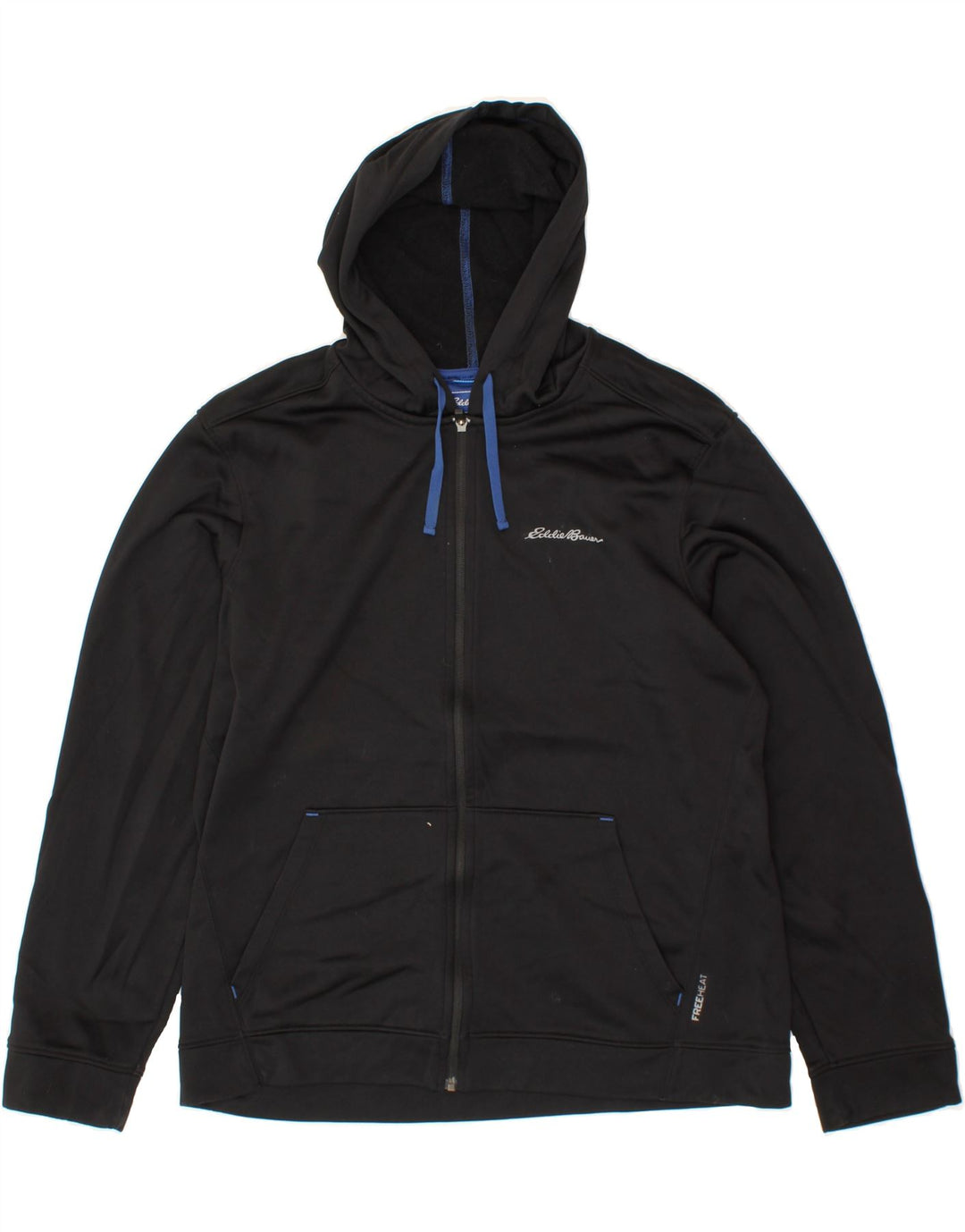 EDDIE BAUER Mens Zip Hoodie Sweater Large Black Polyester Vintage Eddie Bauer and Second-Hand Eddie Bauer from Messina Hembry 