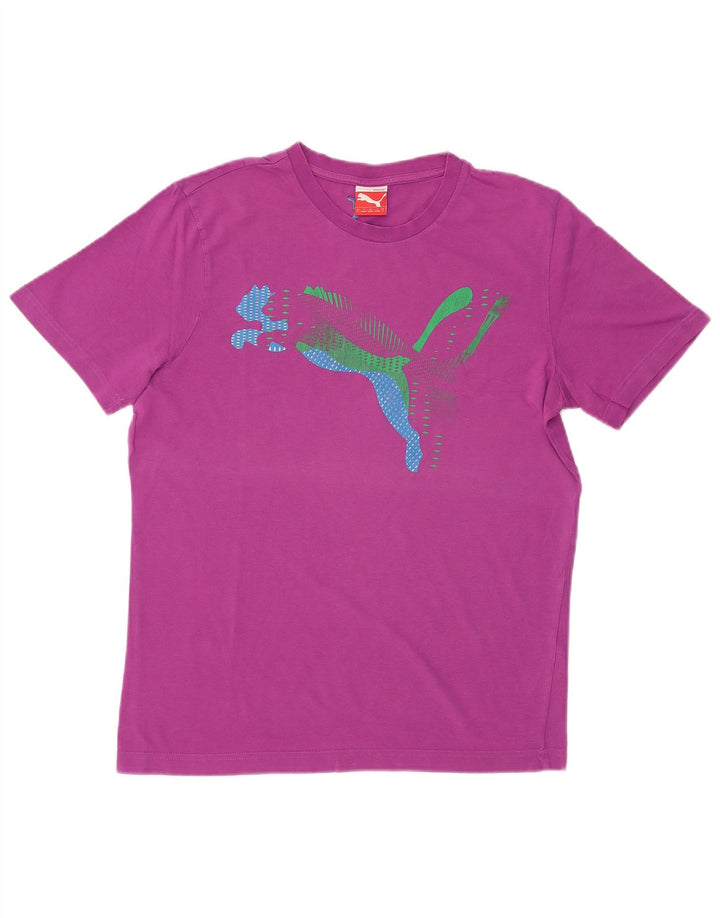 Puma Herre grafisk T-shirt Top Lille lilla bomuld