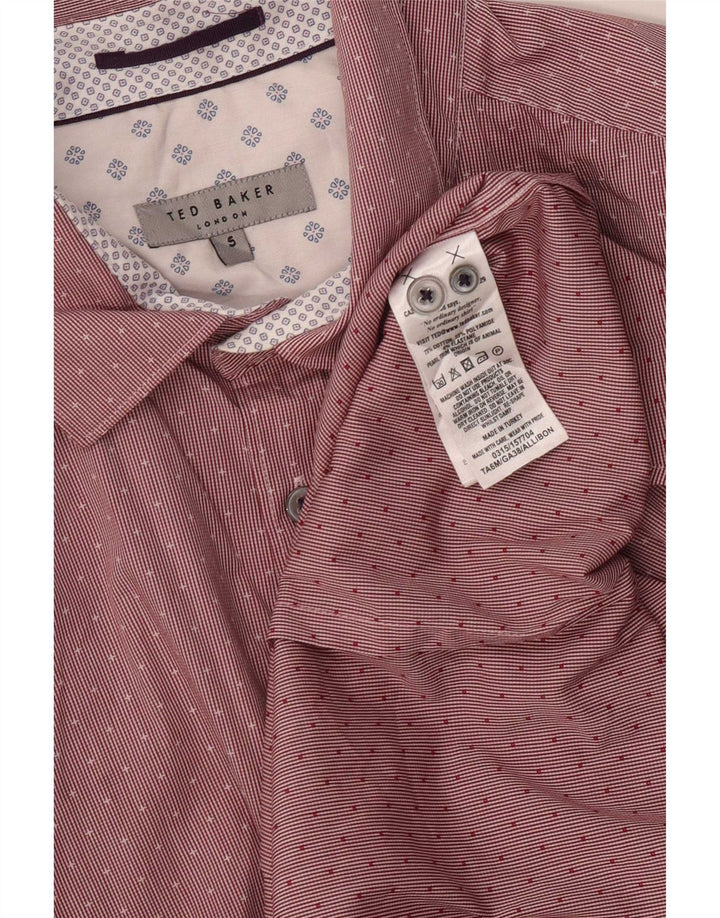 Ted Baker herreskjorte str. 5 XL Rød nålestribet bomuld