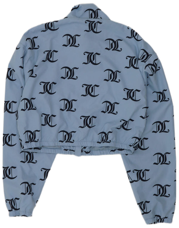 Juicy Couture Womens Graphic Crop træningsdragt Topjakke UK 14 Large Blue