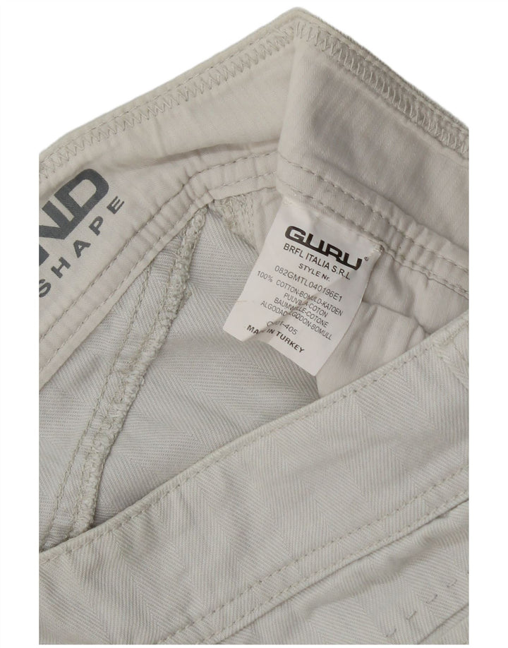 Guru Dame Slim Straight Jeans W28 L34 Blå sildebensbomuld