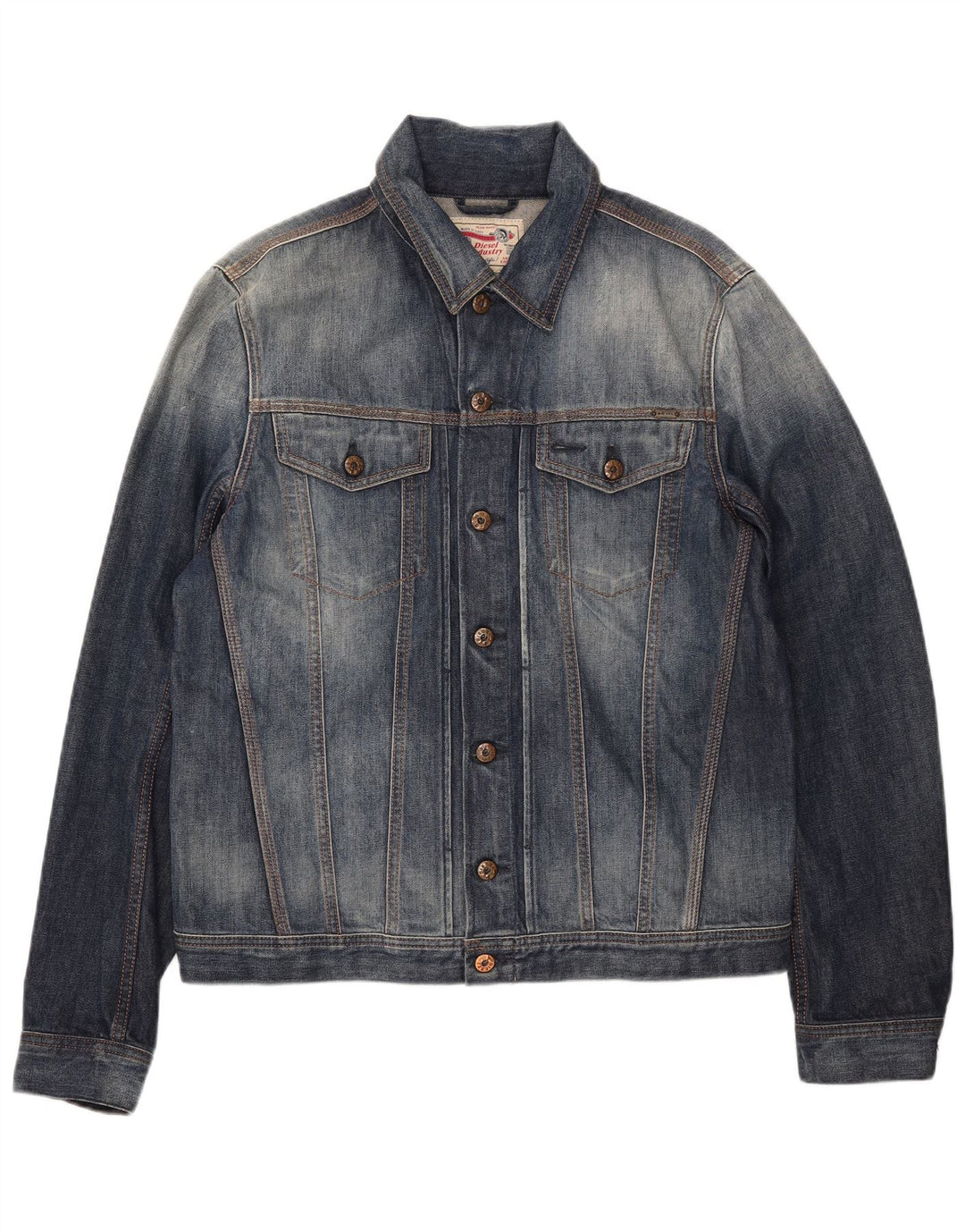 Diesel Herre denimjakke UK 42 XL Blå Bomuld