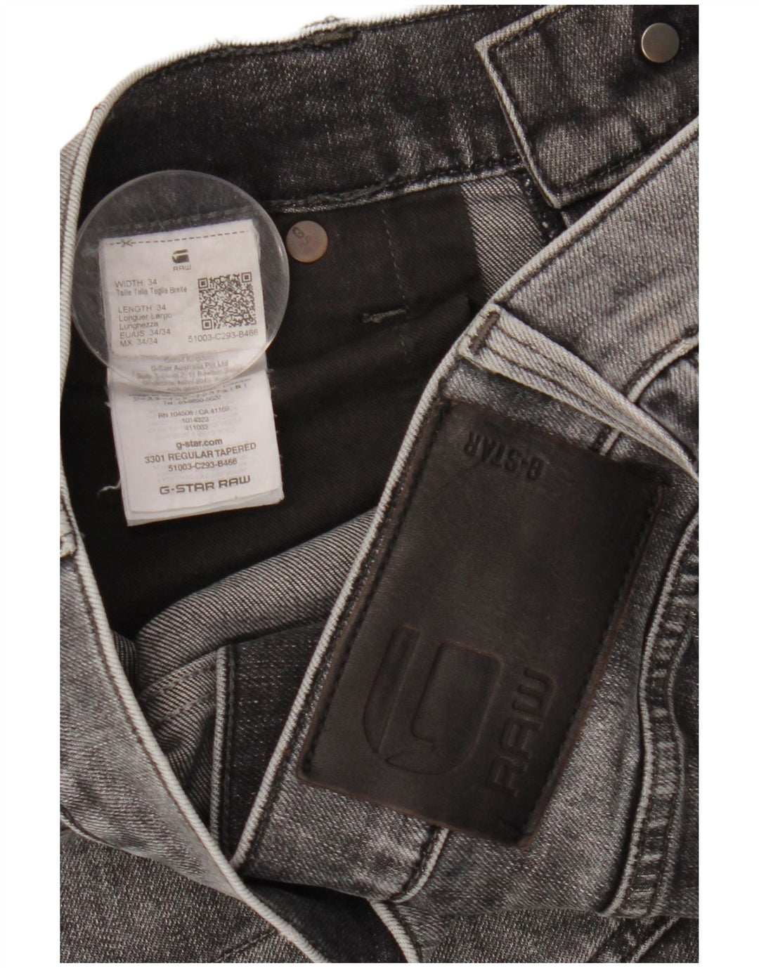 G-Star Herre Regular Tapered Jeans W34 L34 Grå Bomuld