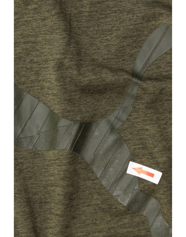 Puma Herre Grafisk T-Shirt Top Lille Khaki Polyester