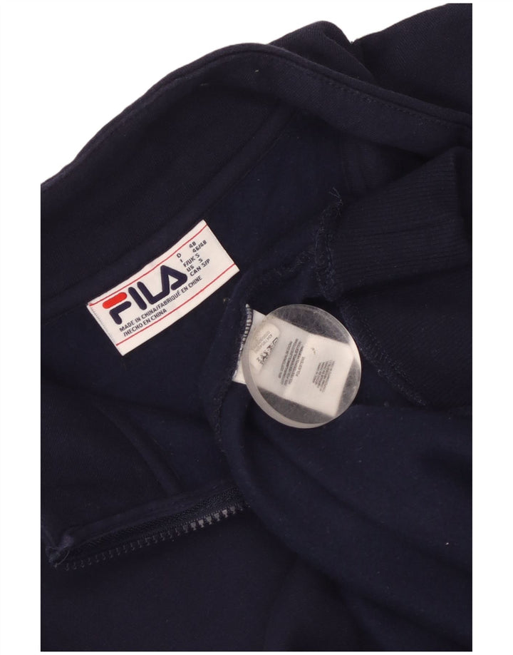 Fila Herre grafisk lynlås-hals sweatshirt lille marineblå farveblok