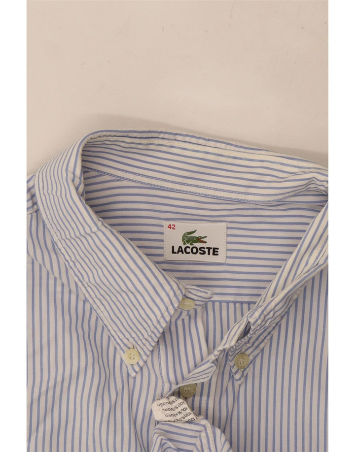 LACOSTE Herreskjorte str. 42 Large Blue Pinstripe Cotton