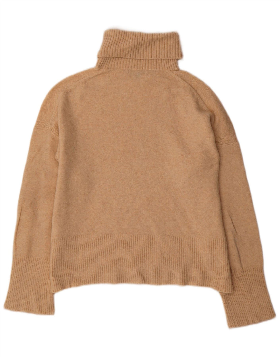 J. CREW Dame Oversized rullehals sweater UK 10 Small Beige