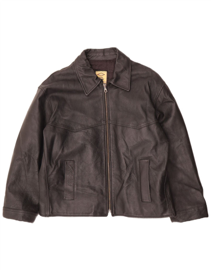 Pacific Trail Herre Læderjakke UK 44 2XL Sort Læder