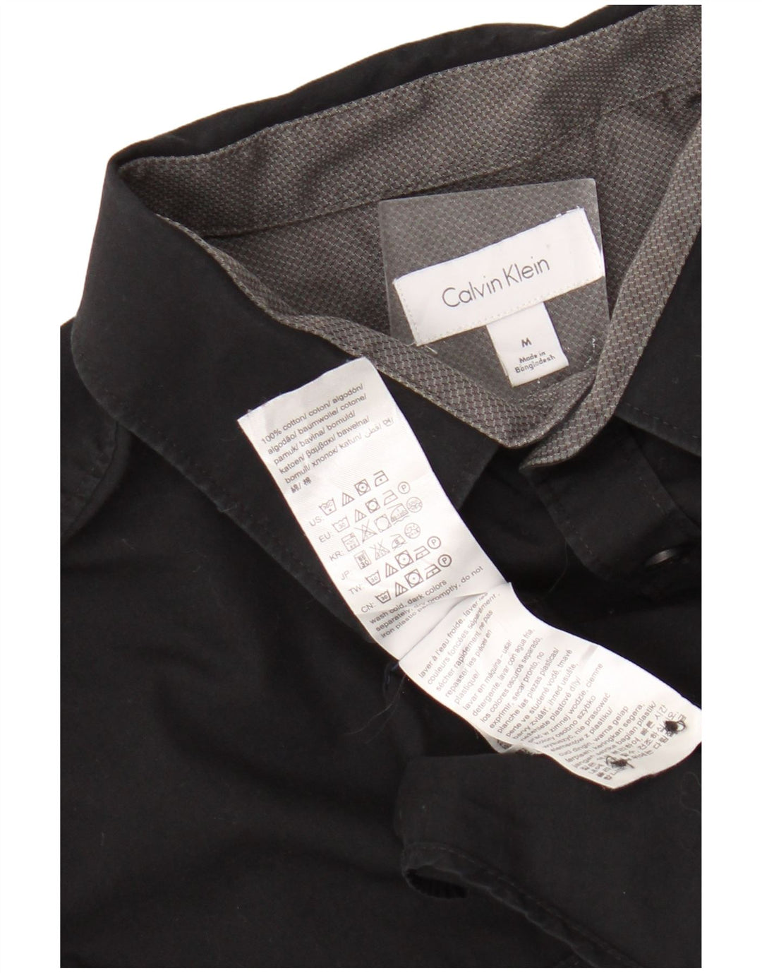 Calvin Klein Herreskjorte Medium Sort Bomuld