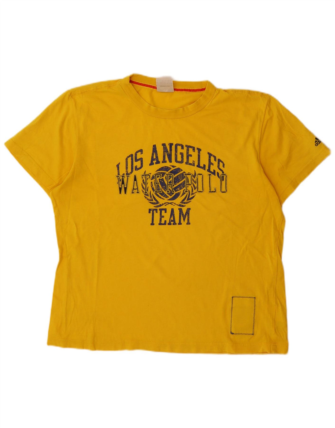 ADIDAS Grafisk T-shirt top til mænd Stor gul bomuld