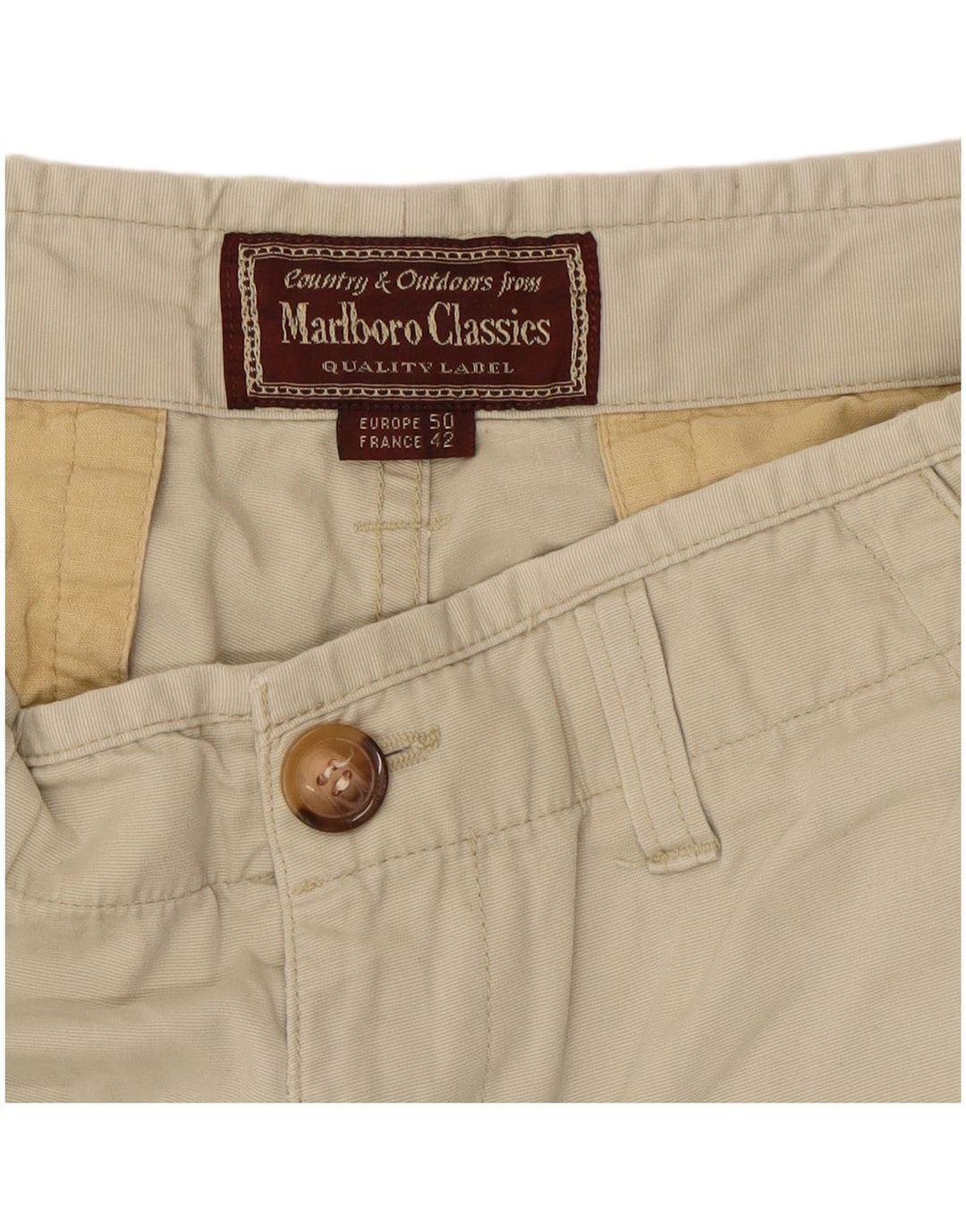 Marlboro Classics Herre Cargo Shorts EU 50 Large W34 Beige