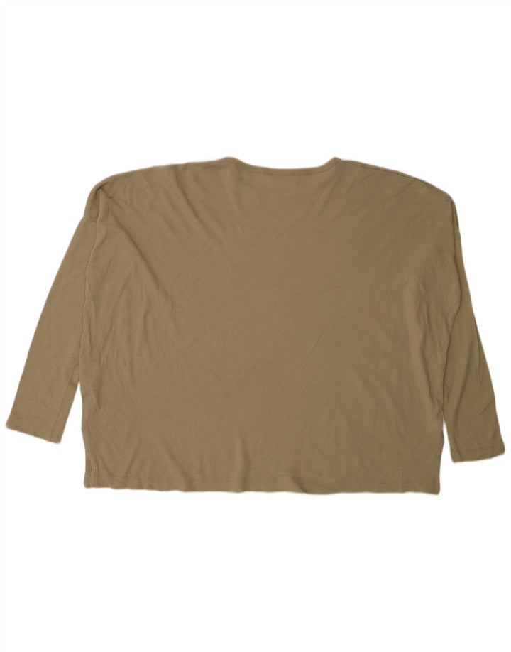 Cos Dame Oversized Top Langærmet UK 6 XS Beige Bomuld