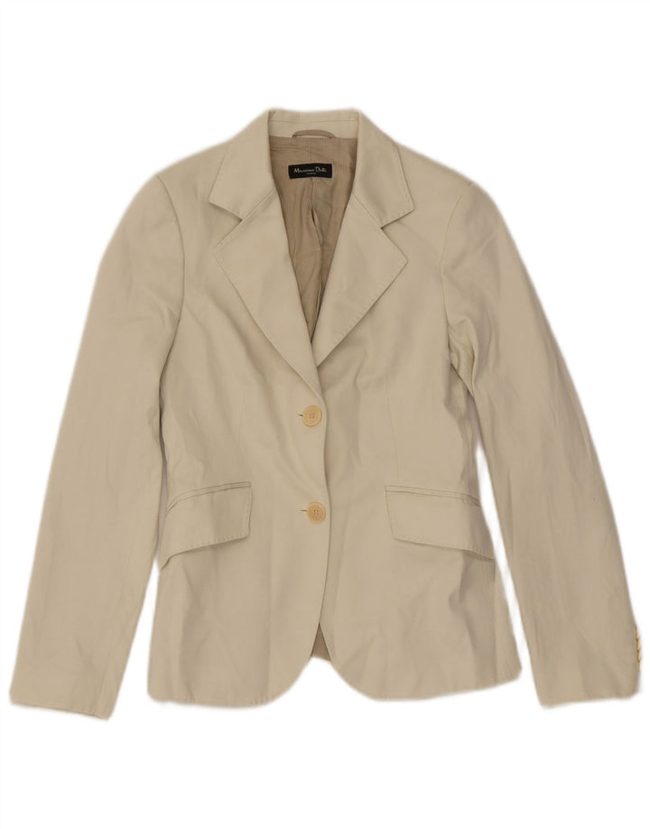 Massimo Dutti Herre 2 Button Blazer Jacket EU 38 Small Off White Bomuld