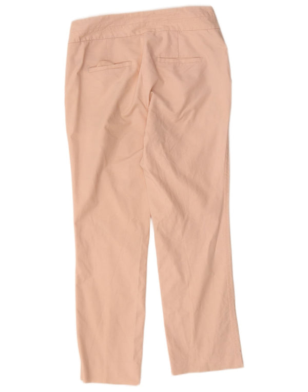 Zara Dame Crop Straight Chino Bukser EU 38 Small W28 L25 Pink Bomuld