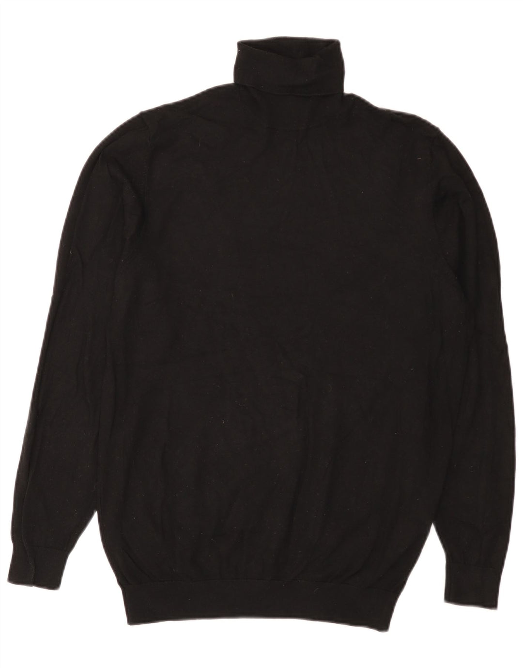 Zara Herre rullehals sweater Medium Sort viskose